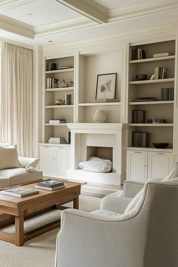 Elegant Living Room with Custom Millwork