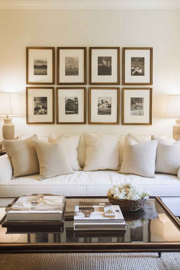 Inviting Living Room with Personal Photographs