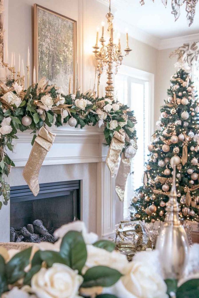 Formal Living Room with Elegant Garland