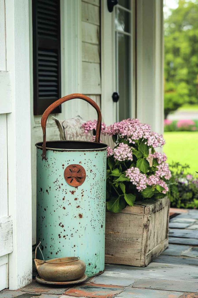Vintage Milk Can Umbrella Holder