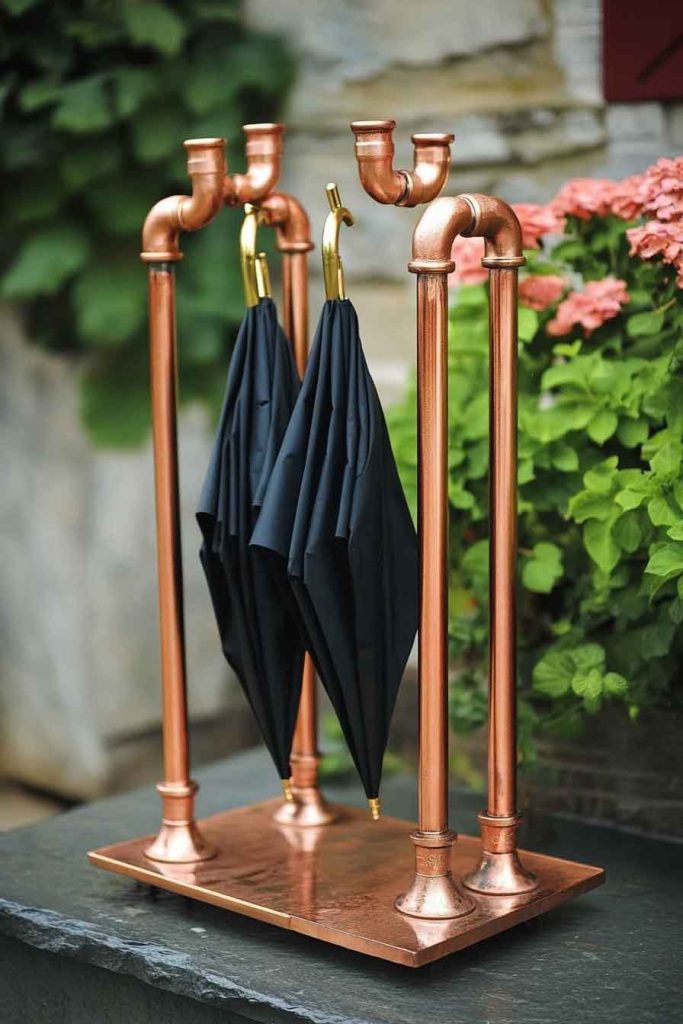 Copper Pipe Umbrella Stand