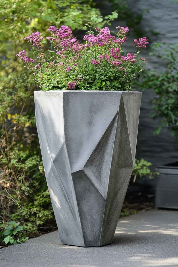 Concrete Planter Umbrella Stand