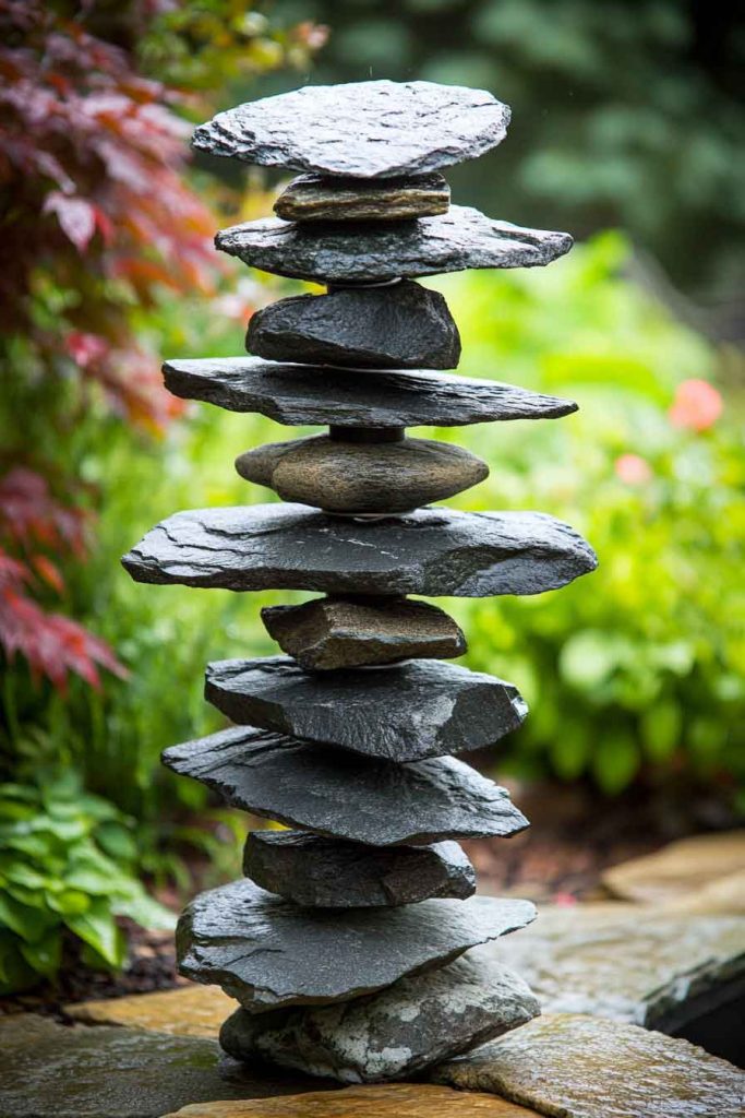 Stacked Stone Umbrella Stand