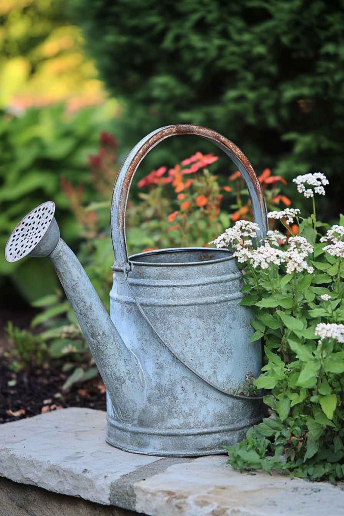 Metal Watering Can Umbrella Holder