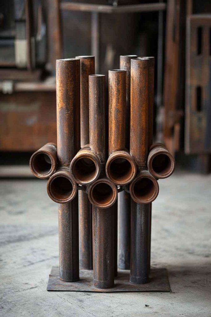 Salvaged Pipe Umbrella Stand