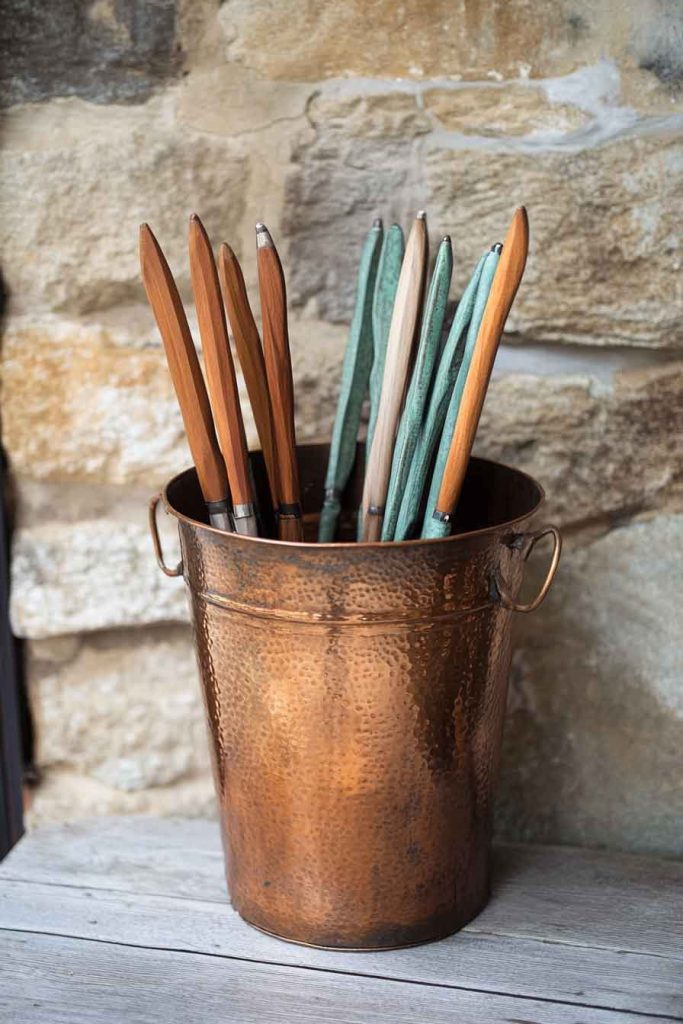 Copper Bucket Umbrella Stand