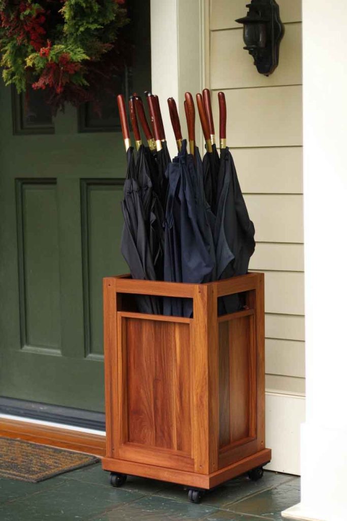 Custom Wood Box Umbrella Stand
