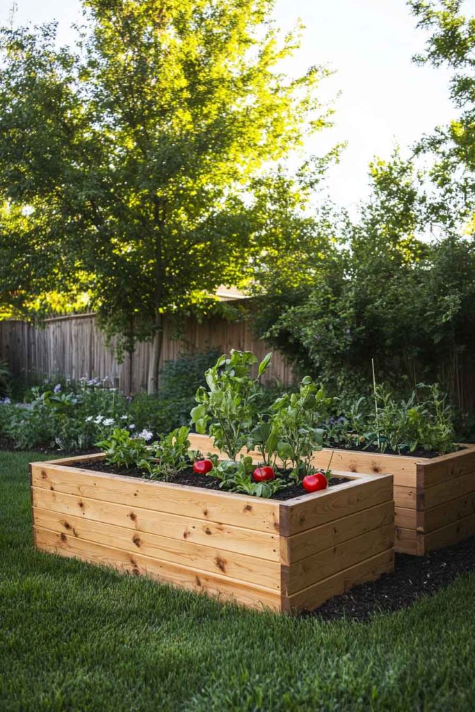 Classic Wooden Raised Bed with Cedar Construction