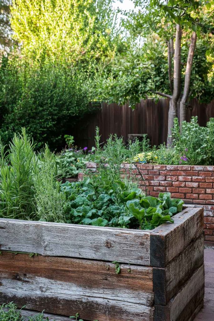 Reclaimed Material Rustic Raised Bed