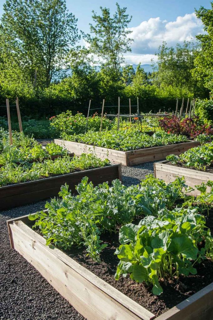Seasonal Rotation Raised Bed with Multiple Varieties