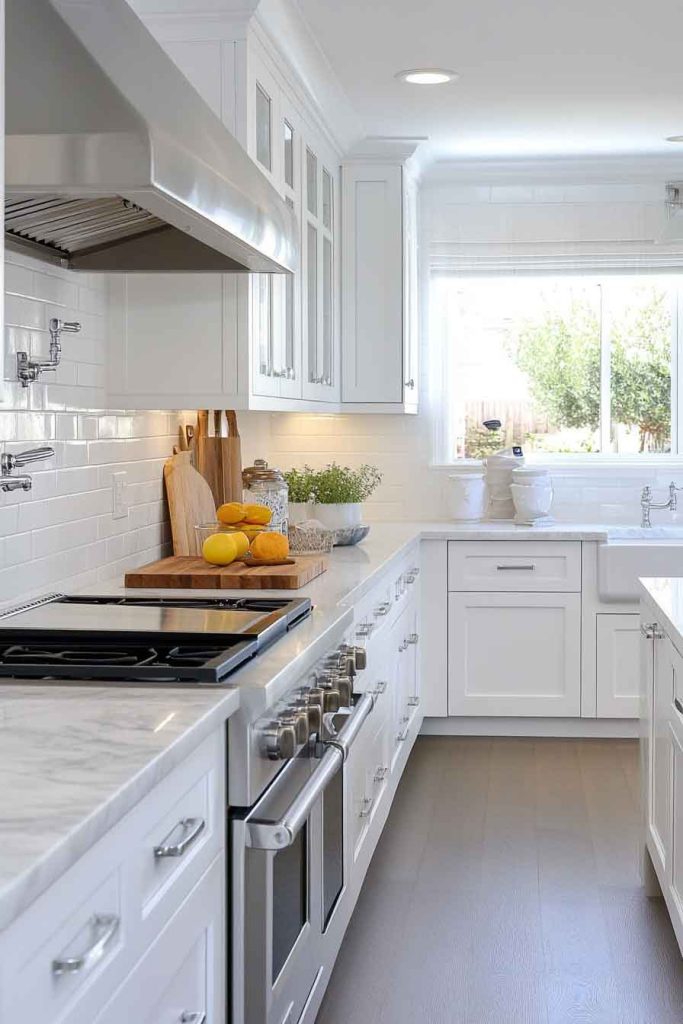 Classic White and Grey Kitchen