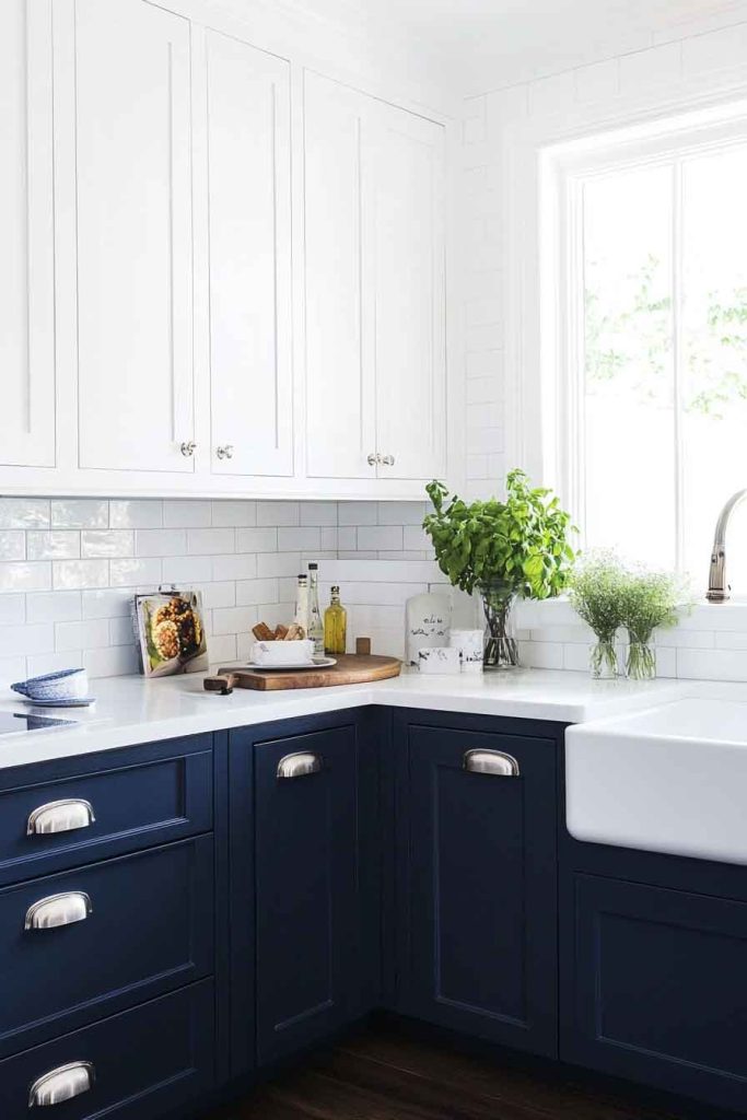 Two-Tone Blue and White Kitchen