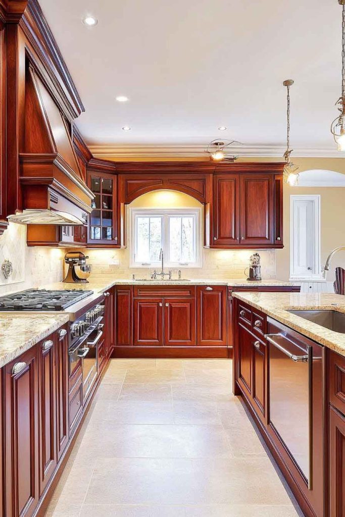 Cherry Wood and Cream Kitchen