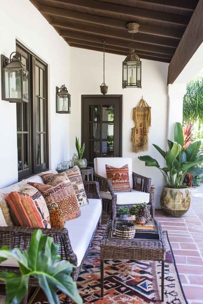 Eclectic Global Fusion Porch with Worldly Influences