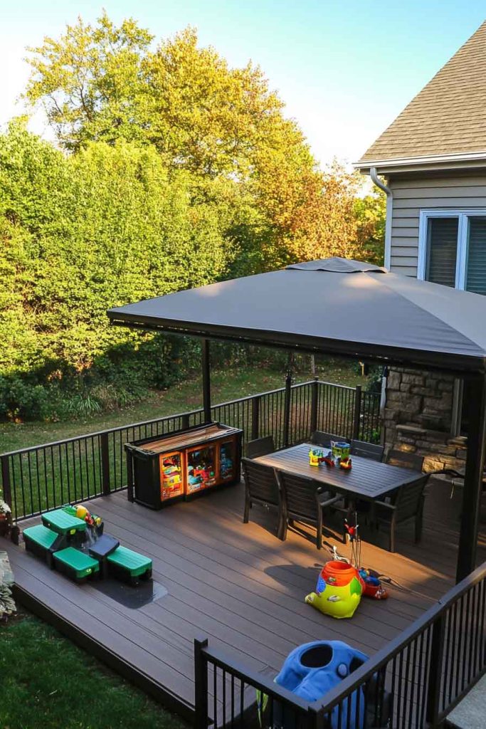 Multi-Functional Family Deck with Play and Dining Areas