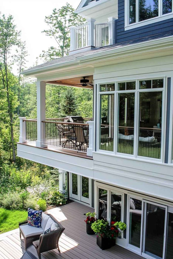 All-Season Deck with Enclosed Upper Level