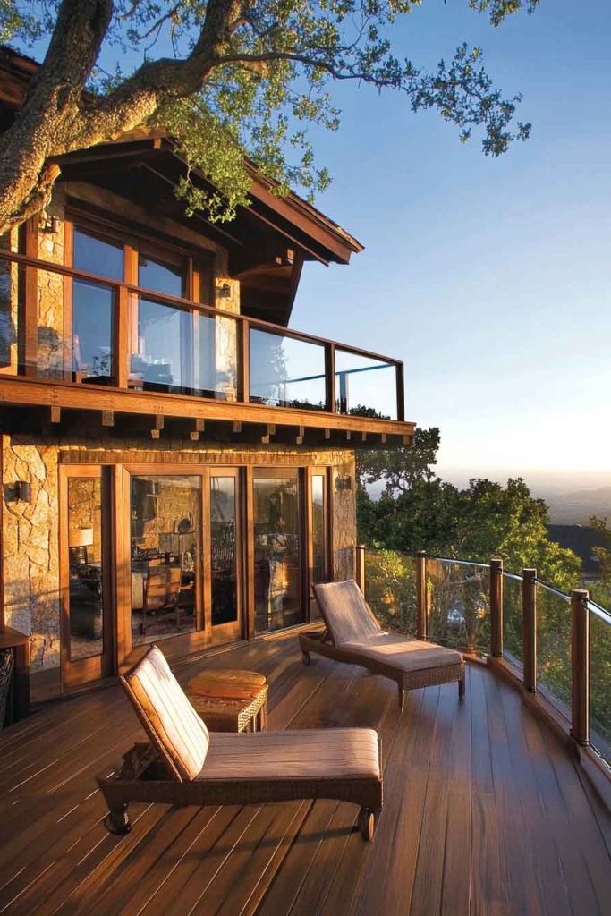 Hillside Two-Level Deck with Scenic Viewing Platforms