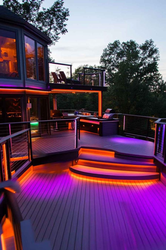 Party-Ready Deck with Dance Floor Lower Level