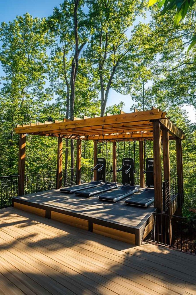 Workout-Focused Two-Level Fitness Deck