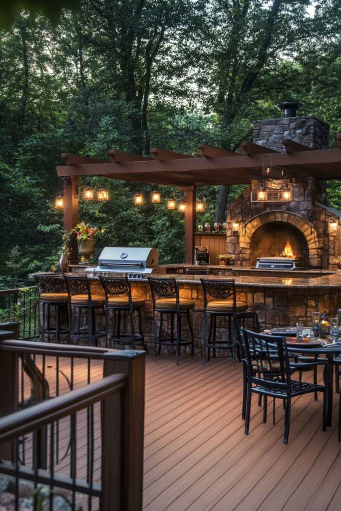 Chef's Two-Level Outdoor Kitchen Deck