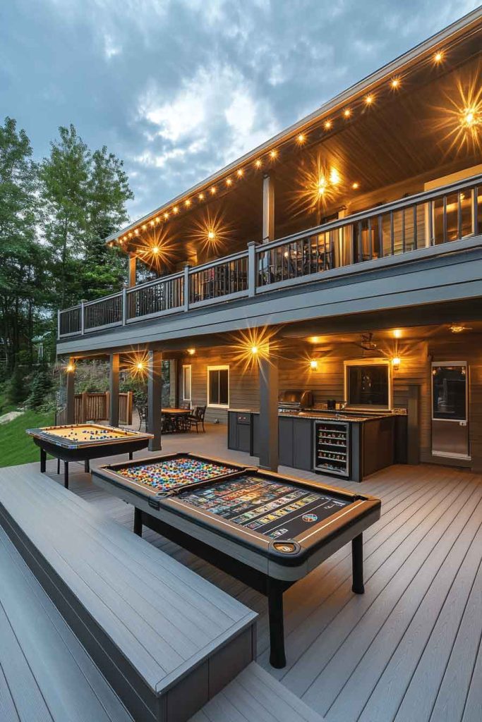 Game Night Two-Level Recreation Deck