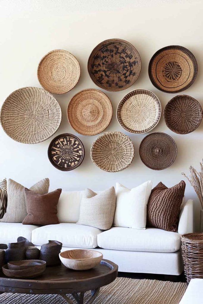 Woven Baskets as Wall Art