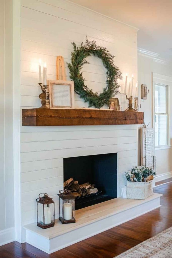 Shiplap Fireplace Surround