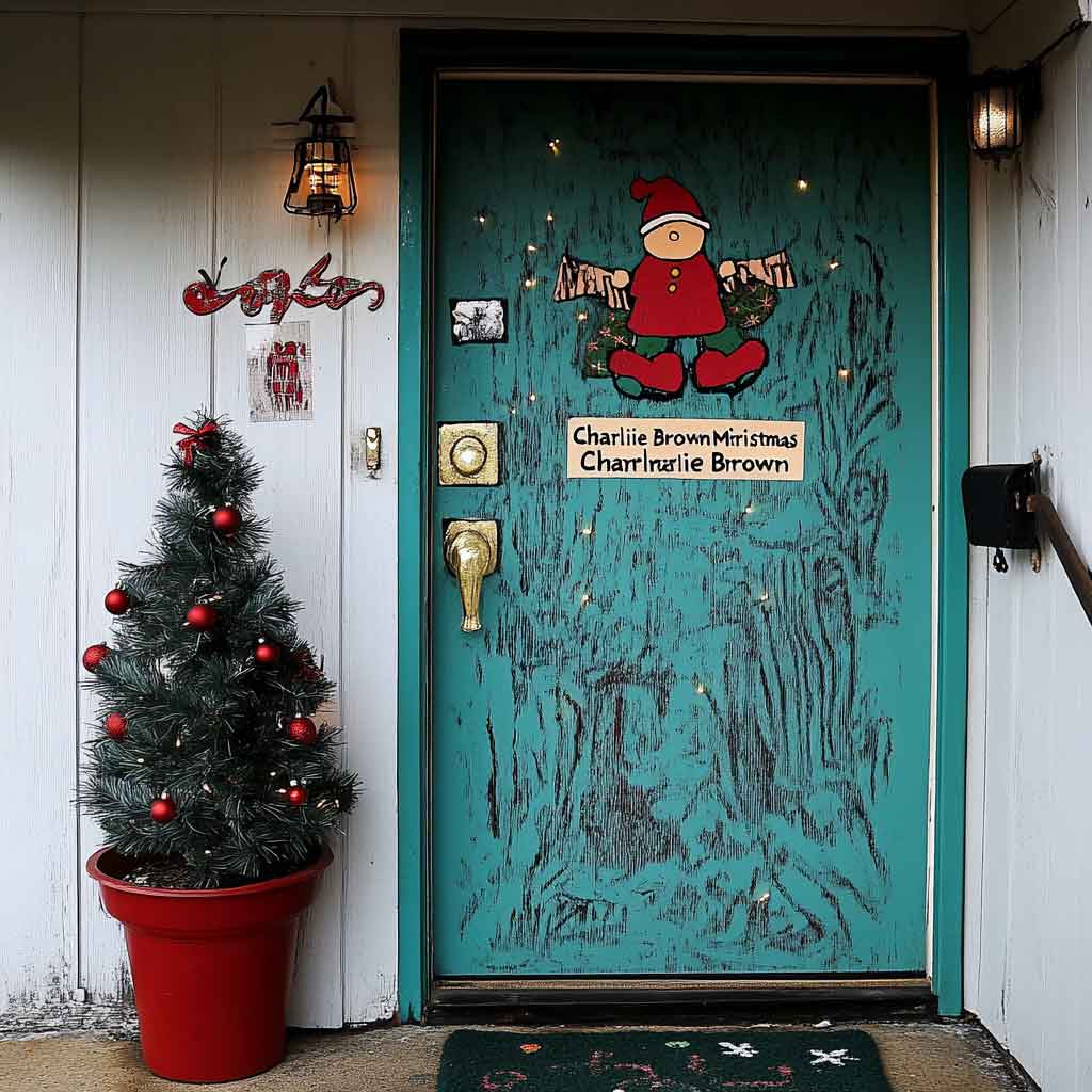 Charlie Brown Christmas Door