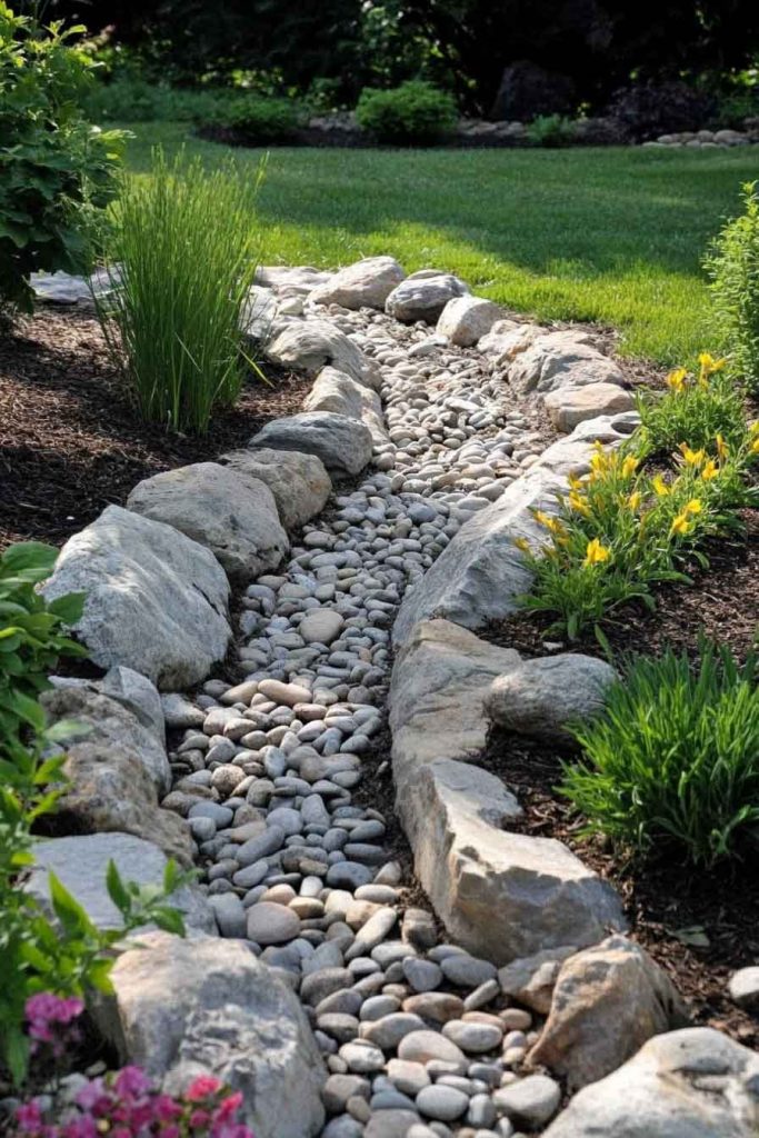 Dry River Bed Landscaping