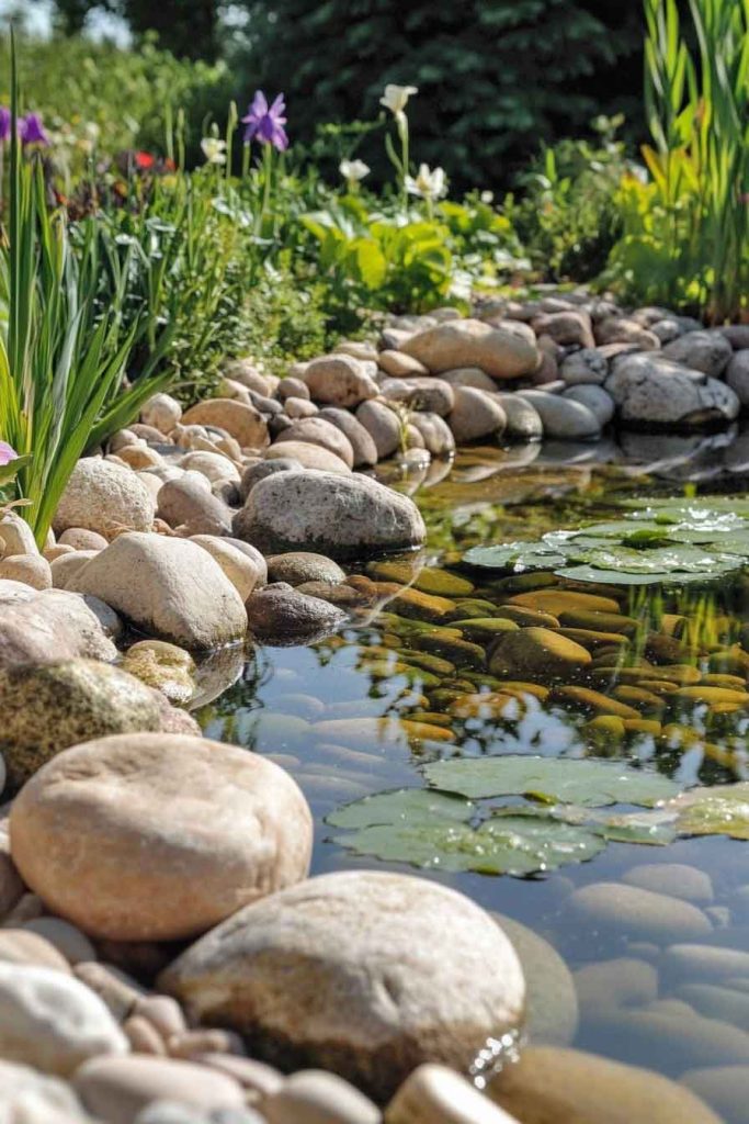 River Rock Pond Edging