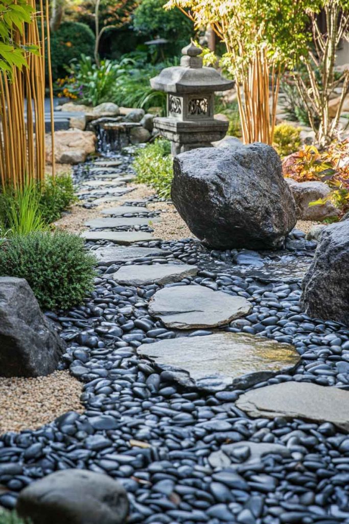  Japanese-Inspired River Rock Garden