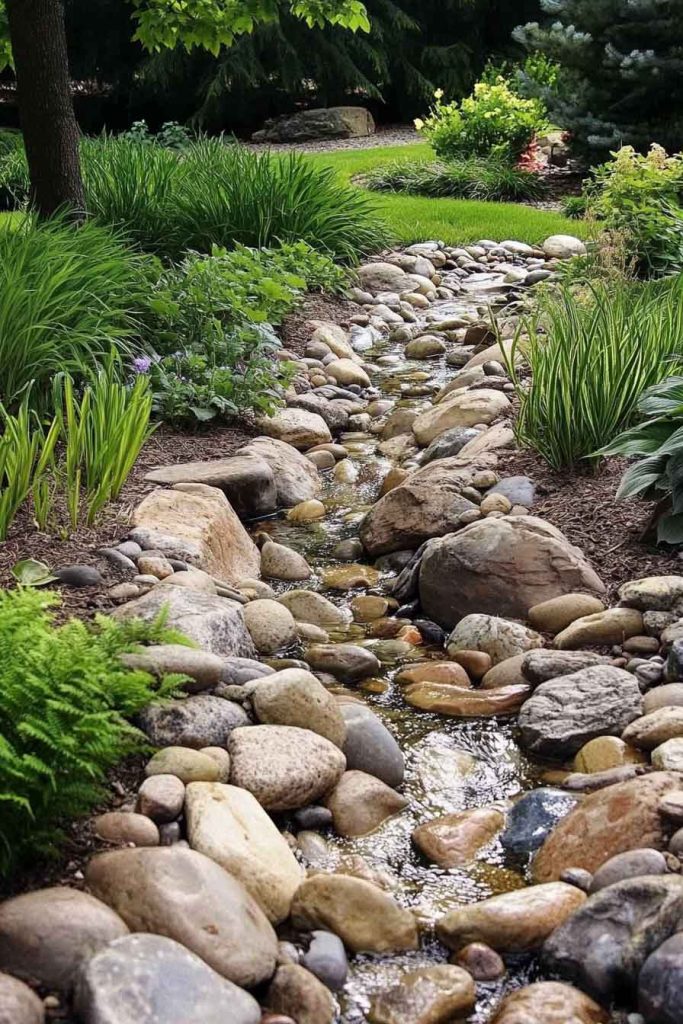 River Rock Stream Feature