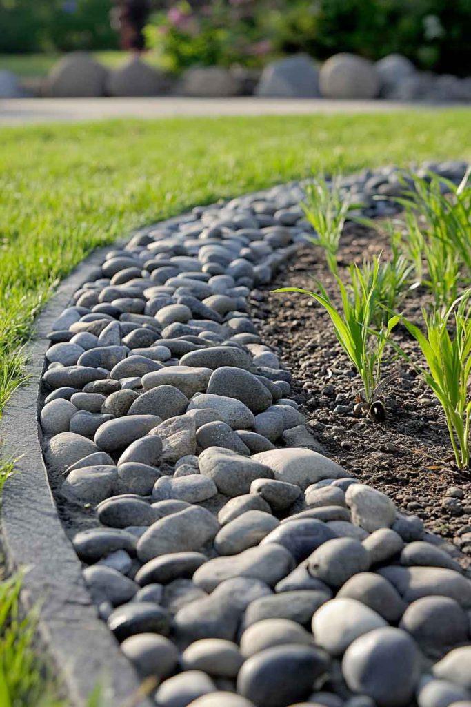 River Rock Children's Play Area Edging