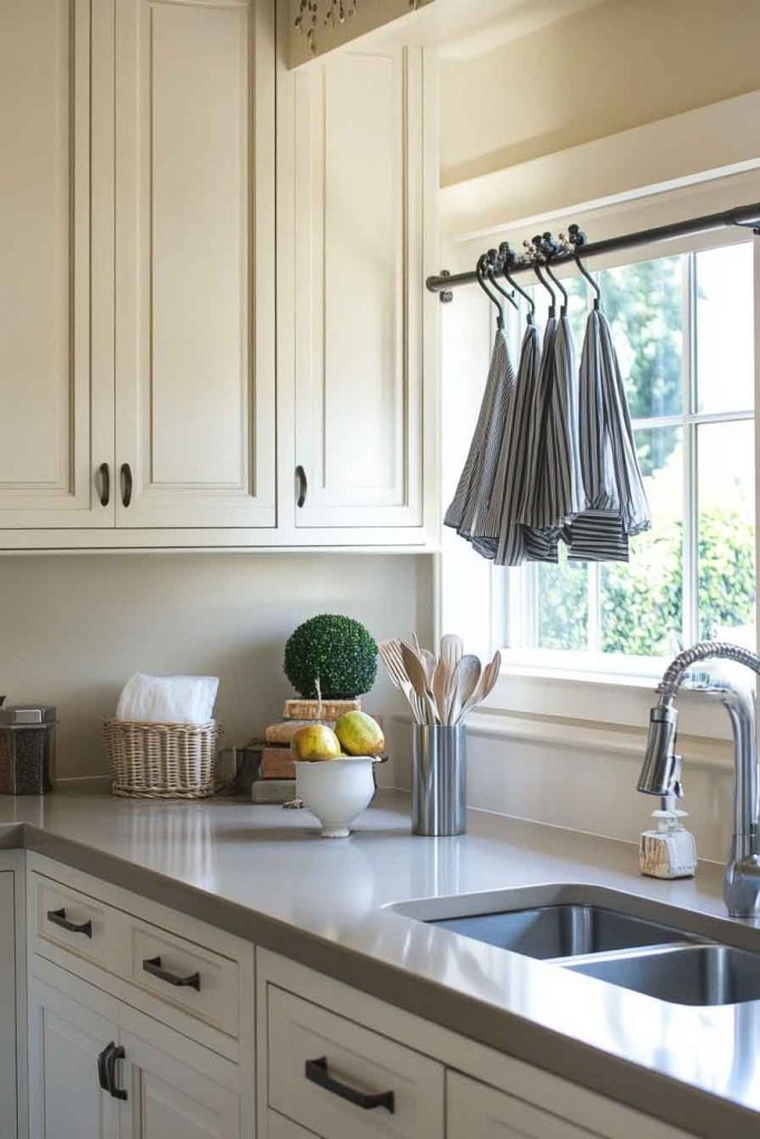 Countertop Workspace Above Cabinets