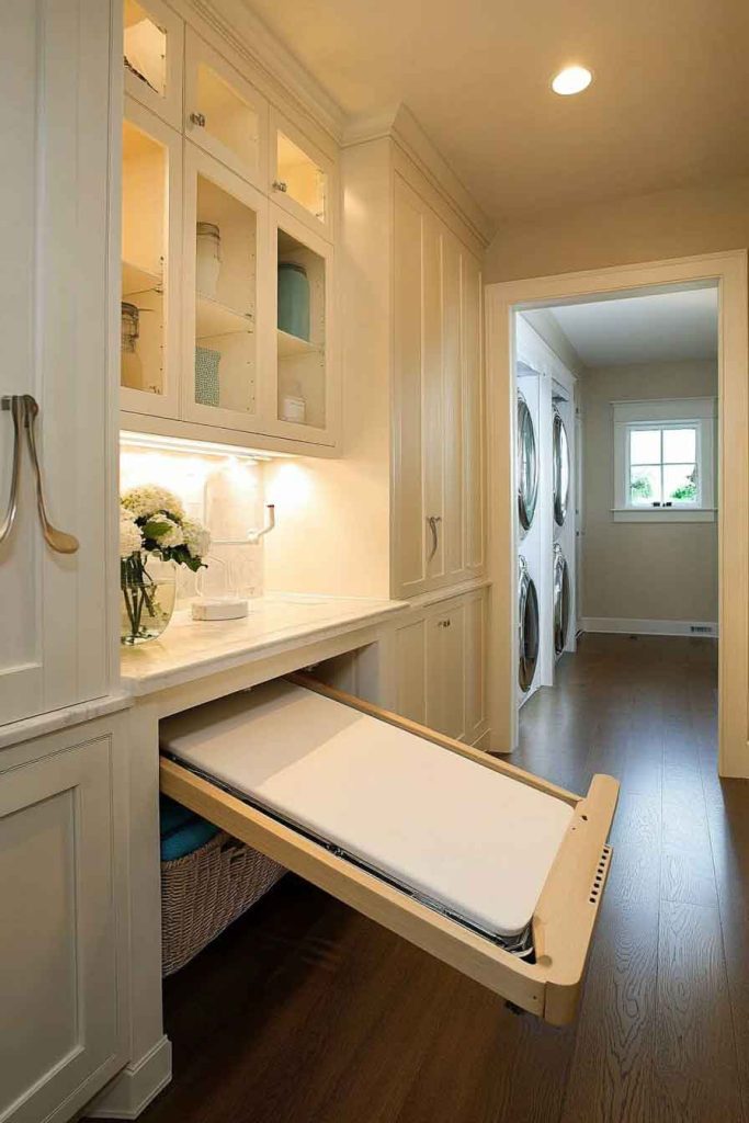 Built-In Ironing Board Cabinet