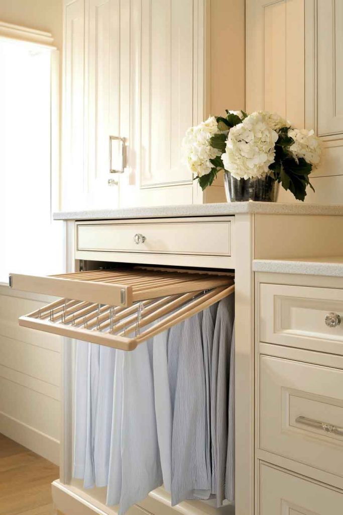Cabinet with Built-In Drying Rack