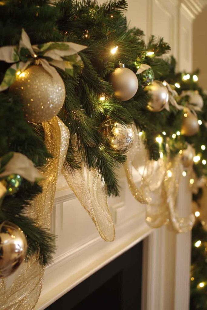 Elegant Garland and Light Combination