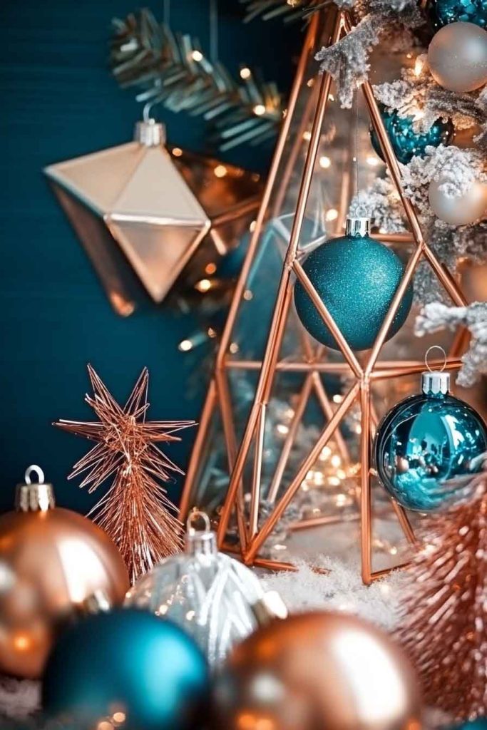 Copper and Teal Modern Display