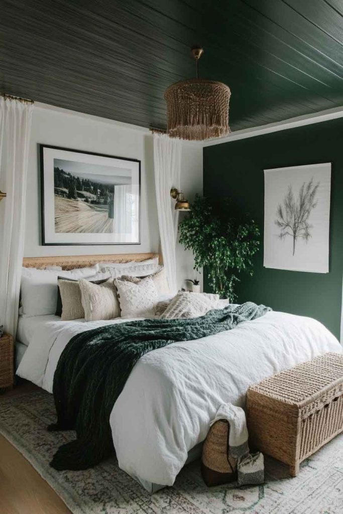 Try a Dark Green Ceiling