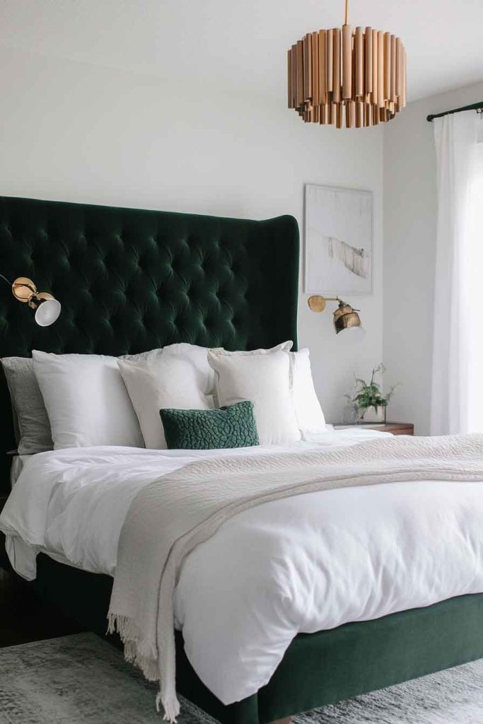 Dark Green Headboard