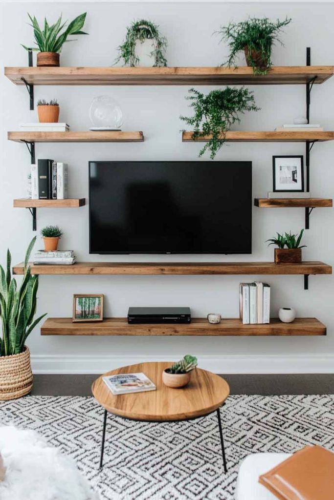 Create Symmetry with Floating Shelves