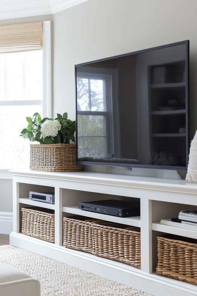 Use Decorative Baskets for Storage