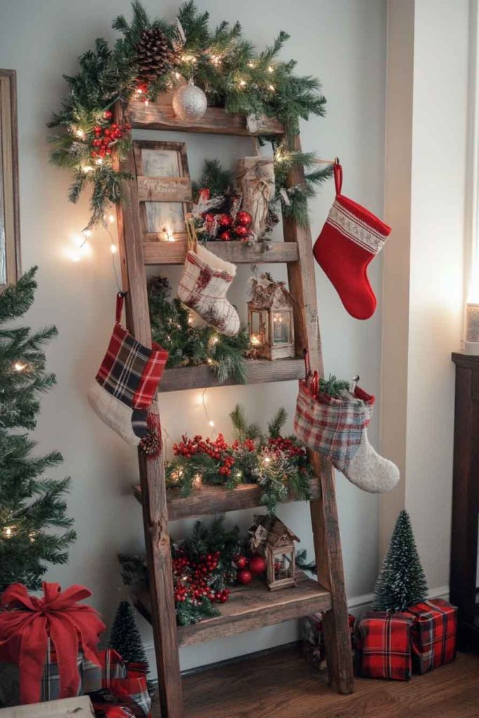 Farmhouse Ladder Display