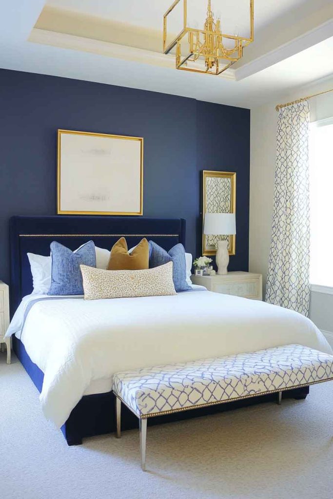 Navy Blue and Gold Combination