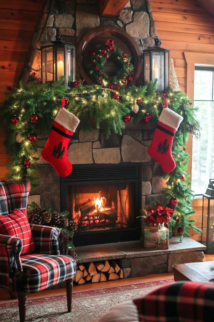 Cozy Cabin Christmas Fireplace