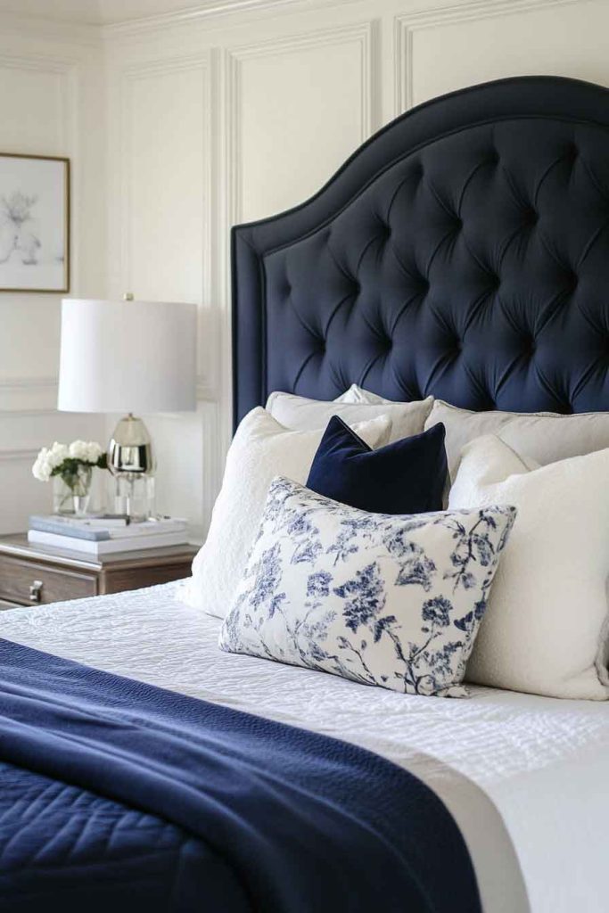 Navy Blue Headboard Ideas