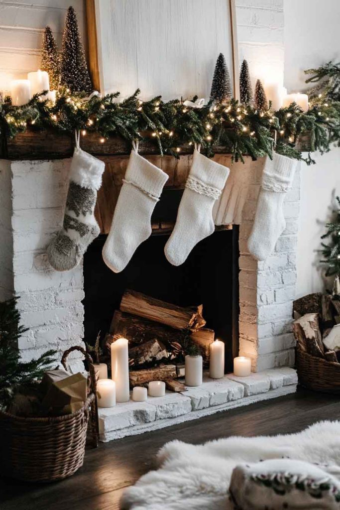 Scandinavian Hygge Christmas Fireplace