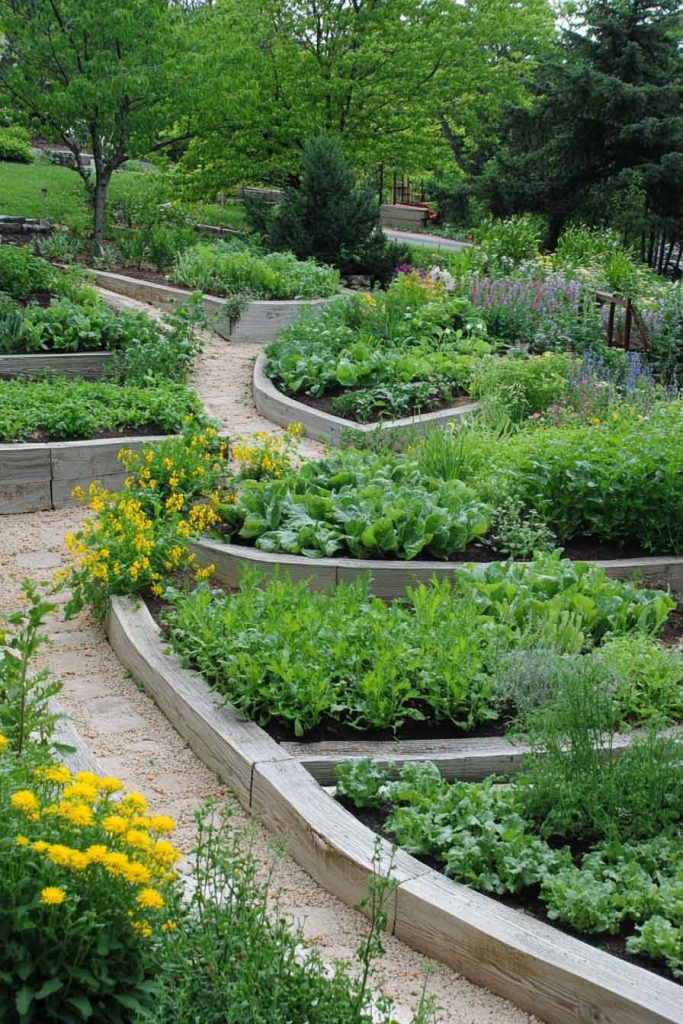 Sloped Yard Terraced Beds