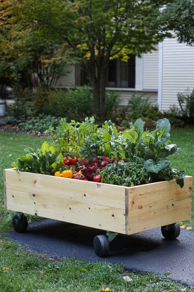 Mobile Raised Bed on Wheels