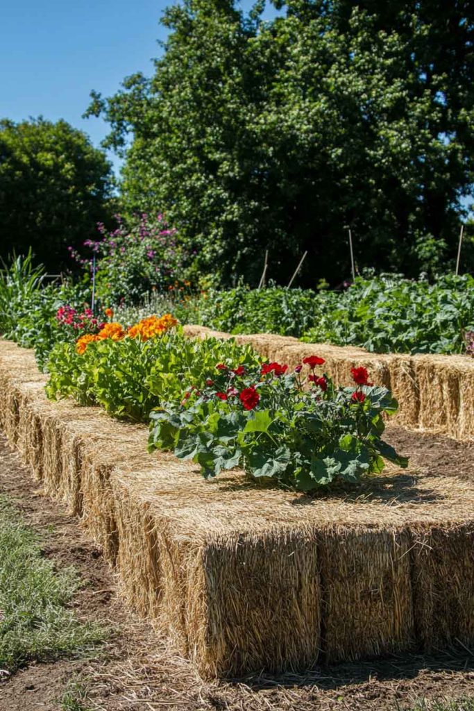 Straw Bale Raised Bed